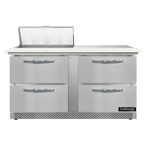 Continental D60N8C-FB-D 60" Designer Line Sandwich/salad Prep Table W/ Refrigerated Base, 115v