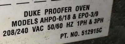 USED DUKE AHPO 6/18 & EPO 3/9