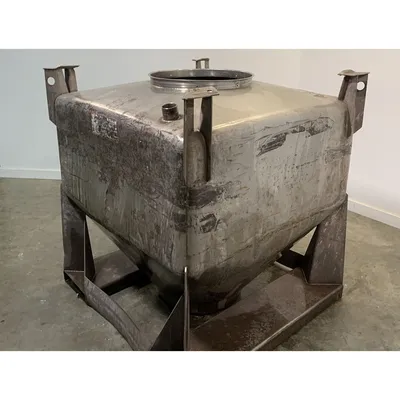 Used 1000 Liter (35 cu. Ft) IBC Matcon Stainless Steel Portable Tote Bin