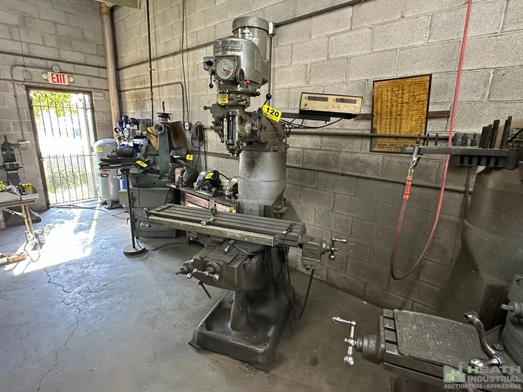 Used _UNKNOWN_ BRIDGEPORT 1-1/2 HP VARIABLE SPEED RAM TYPE VERTICAL MILLING MACHINE S/N 159050 , POWER FEED TO Horizontal & Vertical Ram Type Mills Illinois US | Heath Industrial Auction Services #1419981