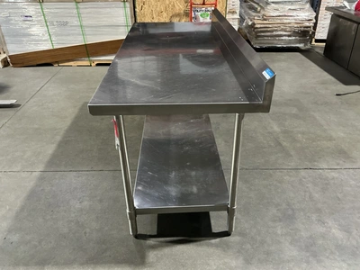 Used BK RESOURCES SVTR5-7230 72 INCH STAINLESS STEEL WORK TABLE WITH BACKSPLASH Food Prep Tables Michigan US | Miedema Asset Management Group #1370162