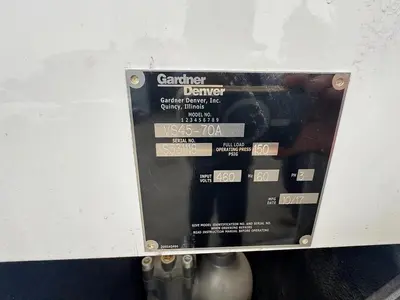 GARDNER-DENVER 60 hp Variable Speed Rotary Screw Compressor VS45-70A