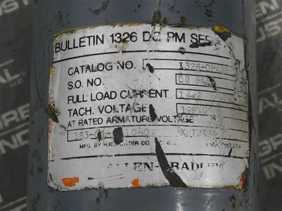 Allen Bradley 1326-DPA38-1 DC Servo Motor 14.2A 199.0V No Encoder Used