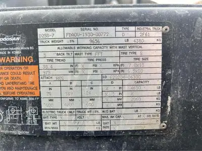 DOOSAN D25S-7 Forklift Trucks | Mid South Machinery (5)