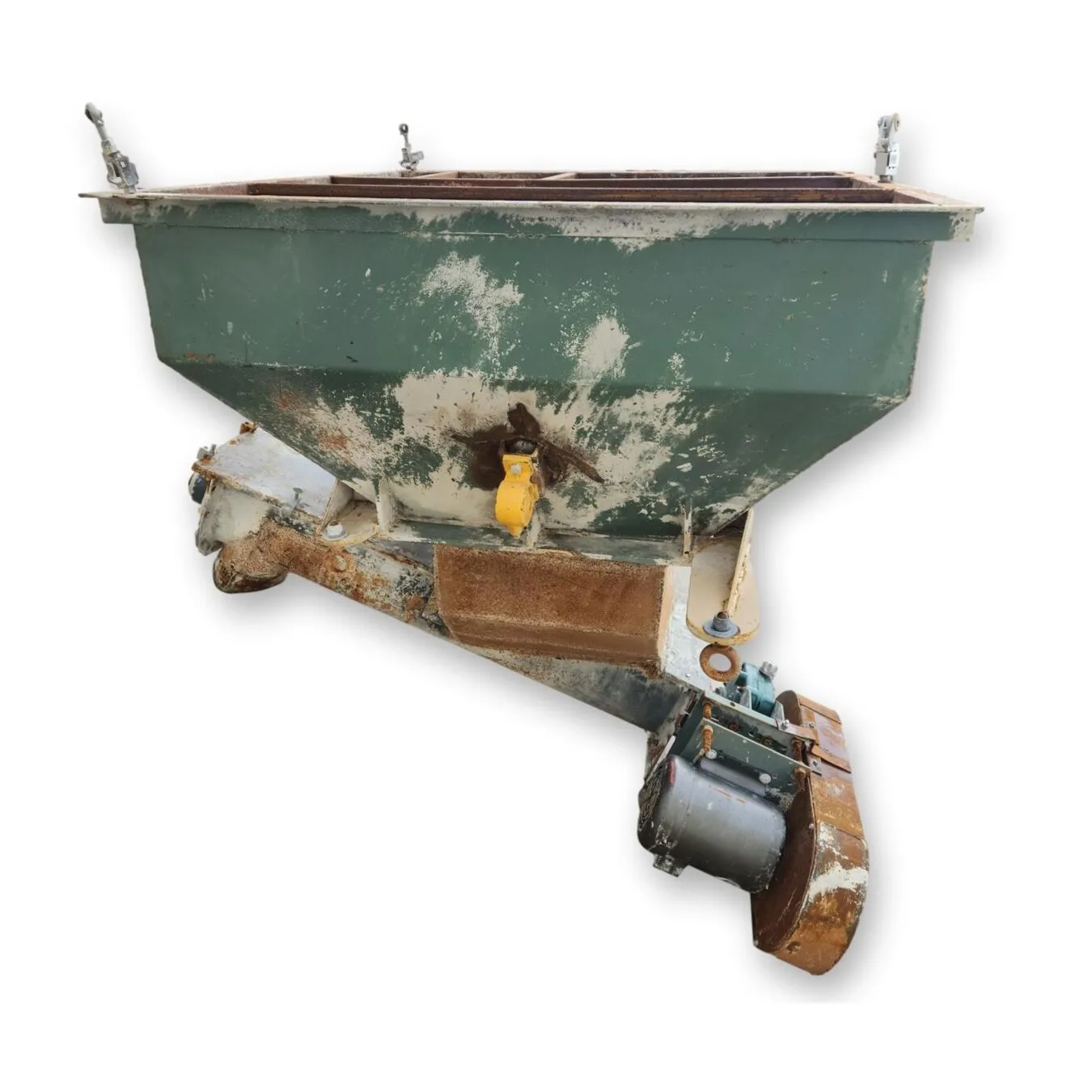 Used 9" Dia X 54"L Screw Feeder with 25 Cubic Foot Loading Hopper Vibrating Bin