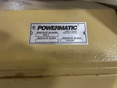 Used 2013 POWERMATIC 209-3 Woodworking Planers New York US | MachineryMax #1502448
