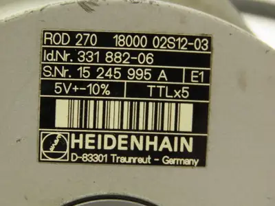 Heidenhain ROD 270 18000 02S12-03 Incremental Servo Encoder 10mm Shaft
