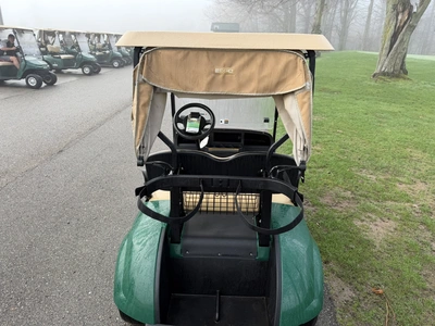 (1) 2019 E-Z-Go EFI golf cart with a Kawasaki gas engine, model 657061G01, includes canopy, fold-dow...