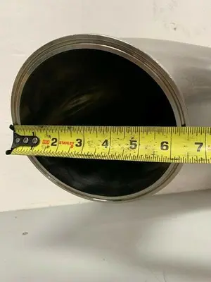 Stainless Steel 48" Pipe w/ Pepperl+Fuchs Proximity Switch, 6" Sanitary Fittings