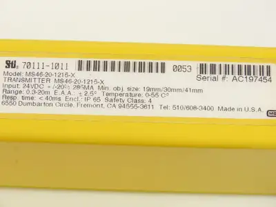 STI MS46-20-1215-R-FP Safety Light Curtain Transmitter/Receiver Set 48"