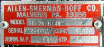 NEW ALLEN SHERMAN HOFF BB-2A-11-34 PNEUMATIC CYLINDER BORE 5.00 BB2A1134