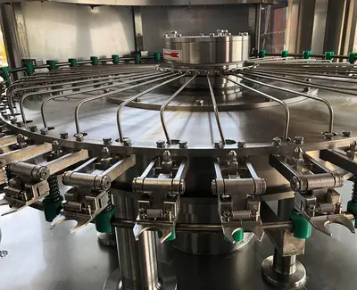 USED 2017 ZHANG J IAGANG, BEIJING CHINA TRI-BLOCK 40 VALVE BOTTLE RINSER, FILLER, CAPPER