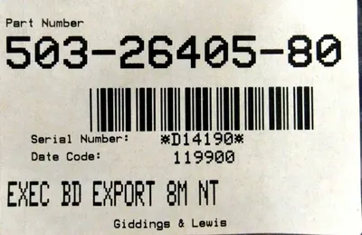 NEW GIDDINGS & LEWIS 503-26405-80 CIRCUIT BOARD 502-61343-00 5032640580