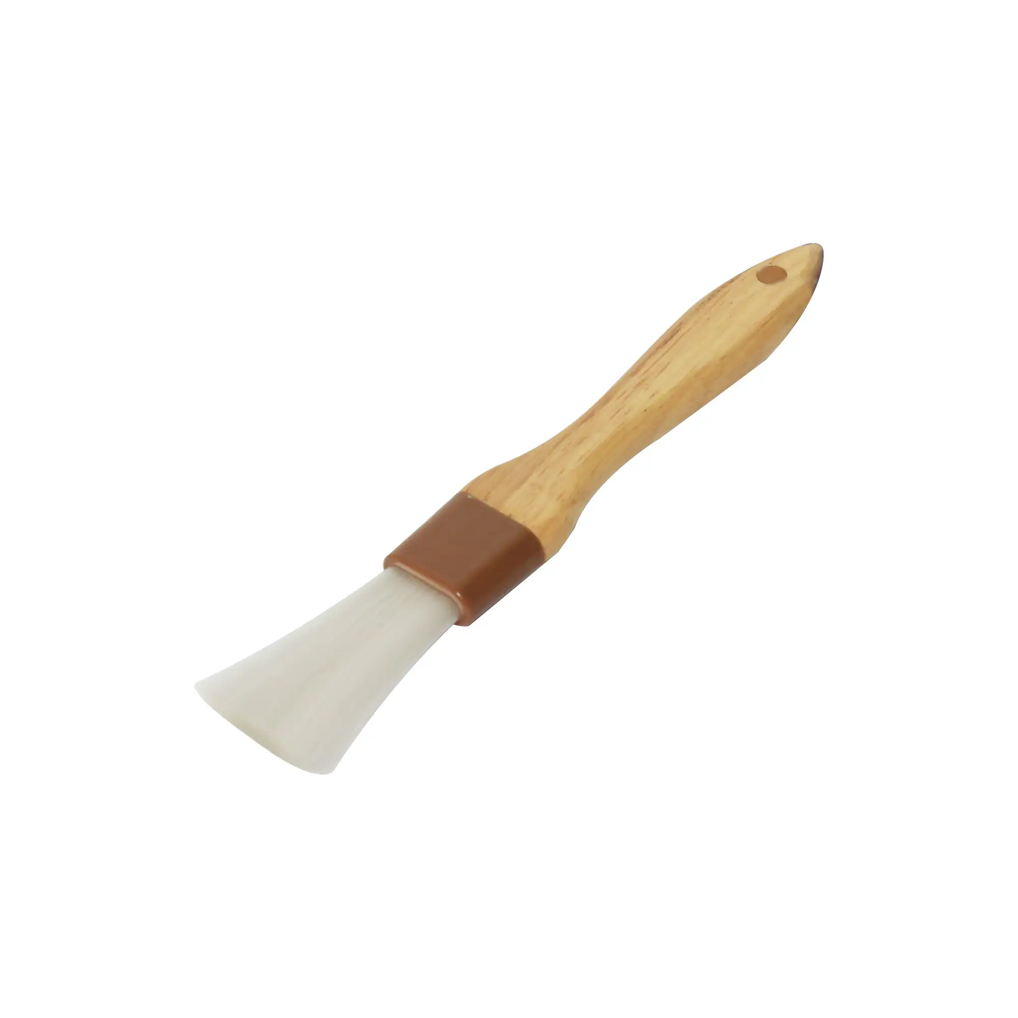 Thunder Group WDPB001N 1" Flat Pastry Brush - Nylon Bristles, Brown Plastic Ferrule, Wood Handle - 12, (each)