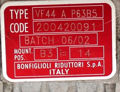 USED BONFIGLIOLI RIDUTTORI VF44 A P63B5