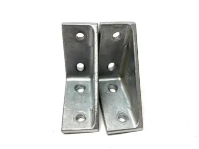USED FLEXLINK ANGLED CORNER GUSSET 90-DEGREE, ALUMINUM LOT OF 2
