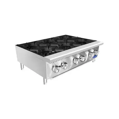 New | in-Stock Atosa New Atosa ACHP-6 HD 36" Countertop Gas (6) Burner Hotplate with Total 192,000 BTU Hot Plates Illinois US | Falcon Restaurant Supply #1375233