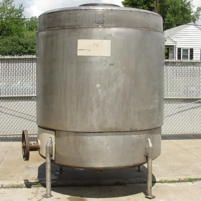 SPC6676  Tank 1000 gallon vertical tank, Stainless Steel, flat