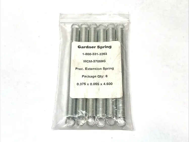 New | in-Stock Gardner Spring Prec. Extension Spring .375" x .055" x 4.50" LOT OF 6 Misc Fasteners Michigan US | Maverick Industrial Sales #1395758