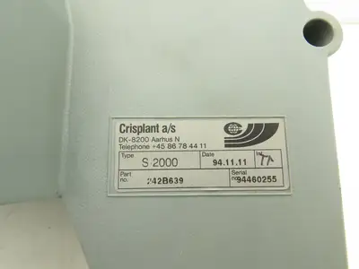 Kosan Crisplant A/S S-2000 Sorter Conveyor Tilt Deck Tray Tipper Gray