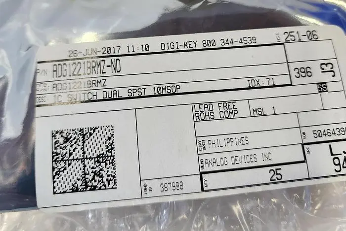 ADG1221BRMZ-ND IC SWITCH DUAL SPST 10MSOP