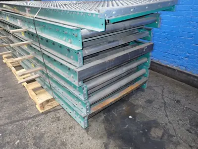 Automated Conveyor Systems 31" X 120" Roller Conveyor W/ball Transfer Conveyor