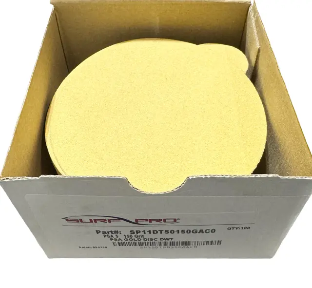 Surf-Pro 5" PSA Gold Sanding Discs 150 Grit 100 Pack