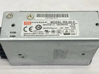 USED MEAN WELL POWER SUPPLY INPUT 0.7A 100-240VAC OUTPUT 5A 5V