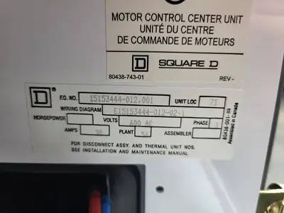 USED SQUARE D MODEL 6