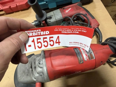 Lot of Milwaukee power tools, includes (1) Cat #6088-30, 120V, 6600 RPM, 7" / 9" grinder, and (1) Ca...