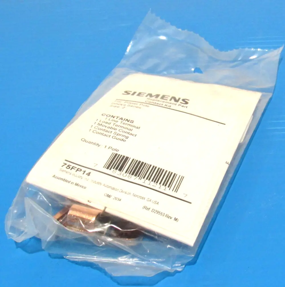 NEW SIEMENS 75FP14 CONTACT KIT 1 POLE SIZE 2