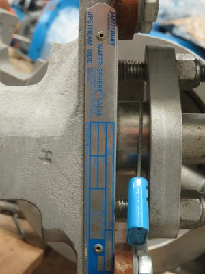 Jamesbury 8"-300 Wafer Sphere Valve with Actuator , Unused Spare Room