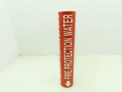 Brady 4060-C Fire Protection Water Red Pipe Marker 2-1/2" to 3-7/8" Lot of 12