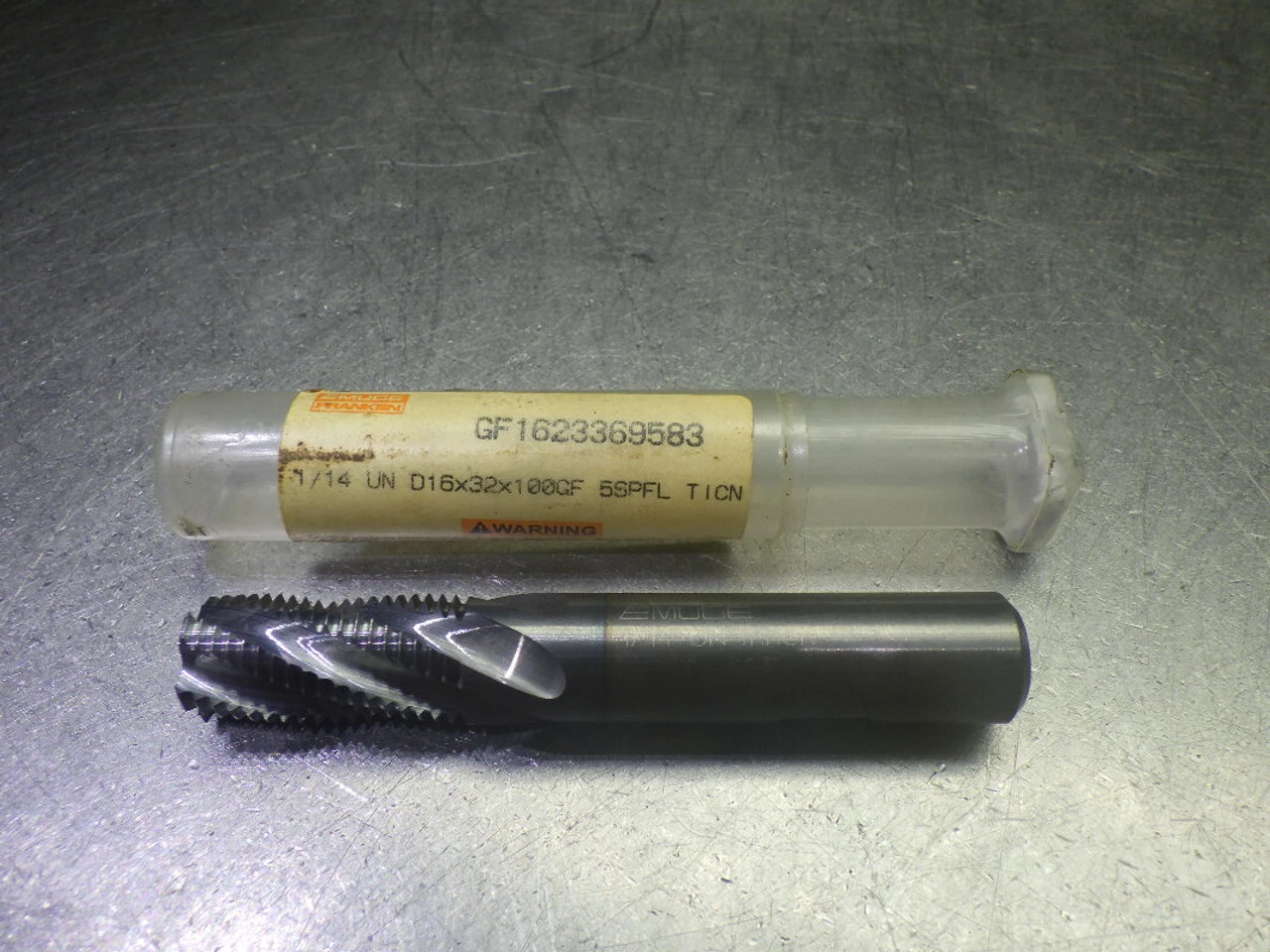 Emuge 1/14 UN D16 Coolant Thru 5 Flute Carbide Thread Mill GF1623369583 (LOC558B)