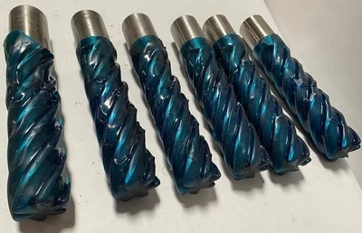 Hanita 6 Flutes M42 HSS 2" End Mill Freshly Sharpened 2 x 2 x 8 x 11-3/4 Long