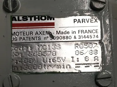 USED PARVEX MOTEUR AXEM MC 13 S TYPE 400 W 65V 8A DC