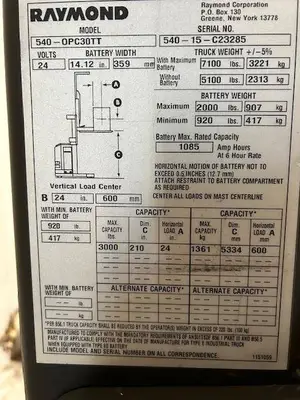 Used 2015 RAYMOND 540OPC30TT Misc Forklifts Illinois US | Somerset Equipment Sales #1542939