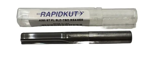 RapidKut .4080 Solid Carbide Straight Flute Chucking Reamer USA Made