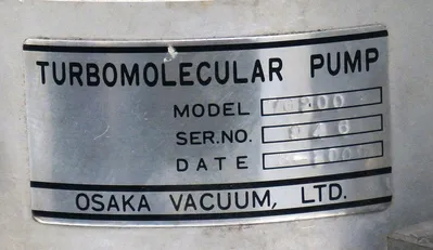 OSAKA VACUUM TG200 TURBOMOLECULAR PUMP