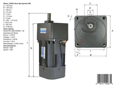USED PRO-FILL INC MOTOR DETAILS GEAR BOX SPEED (60K)