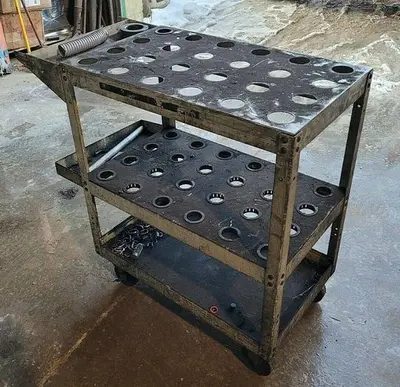 48 Slot Cat 40 Taper Tool Holder Cart