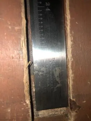 3371-385 VINTAGE L.S. STARRETT 25″ VERNIER CALIPER No. 122-INSIDE-OUTSIDE MADE IN USA WOOD CASE