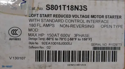 NEW EATON S801T18N3 SOFT STARTER 150HP