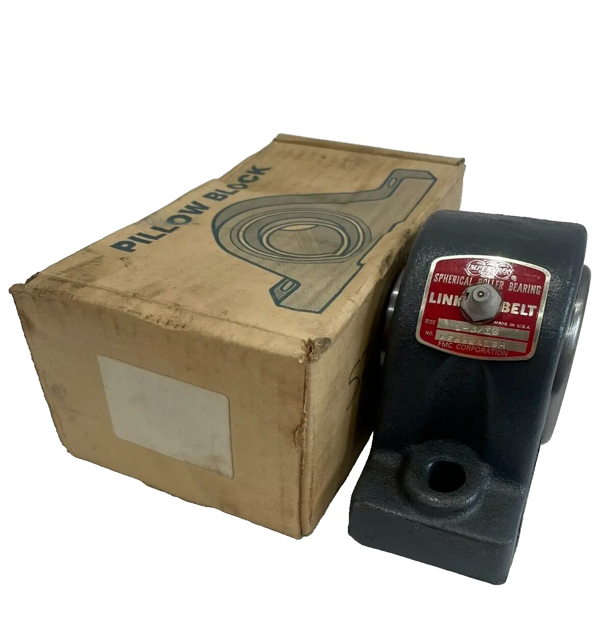 NEW LINK BELT IMPERVRON PEB22419H 1 3/16 PILLOW BLOCK ROLLER BEARING