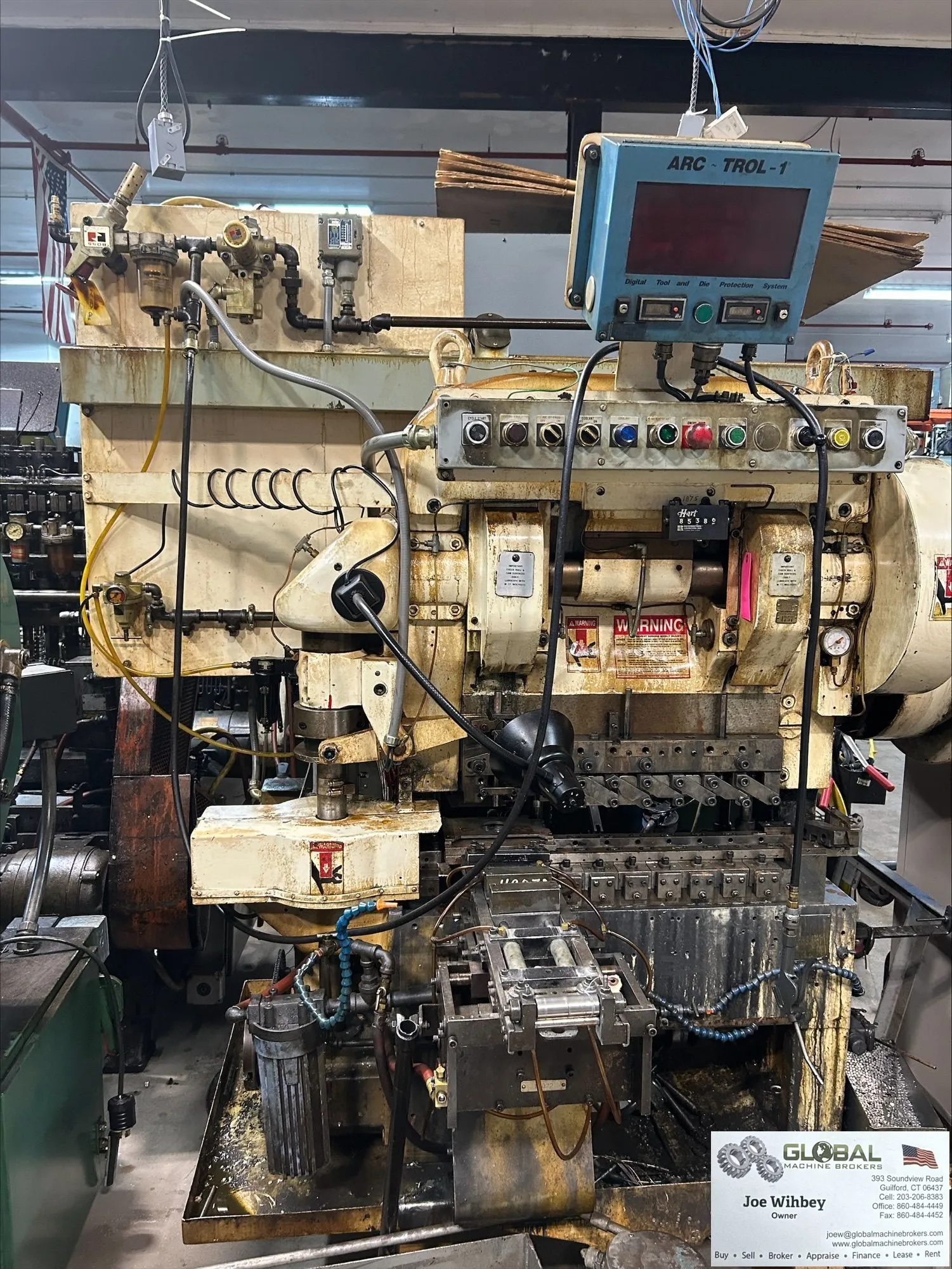 US Baird 3-25 Transfer Press 2" Stroke 9 Op Die Arc-Trol Protection Minster