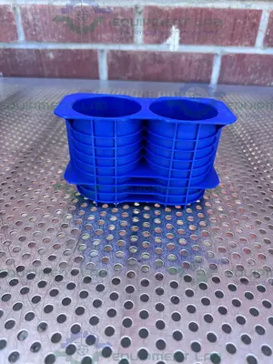 USED LOT OF 4 - EPPENDORF 5920 717.006 ADAPTERS FOR ROTORS, FOR 2 BOTTLES 250 ML FLAT