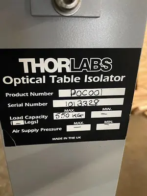 THORLABS OPTICAL TABLE ISOLATOR P0C001 24'' X 36''