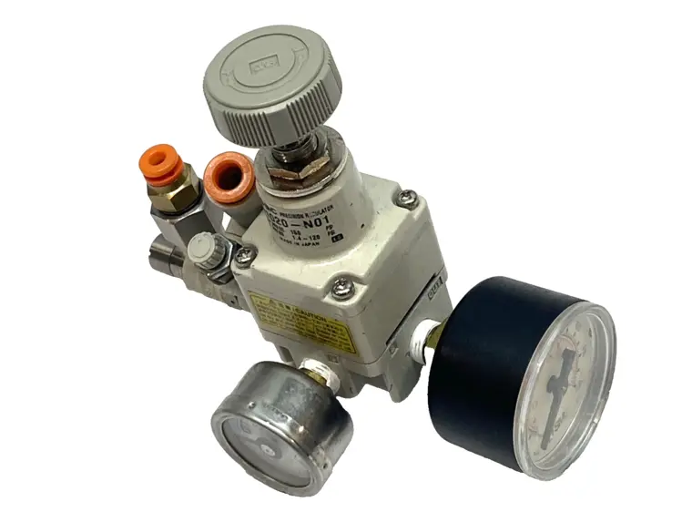 Used SMC Precision Regulator 1/8" NPT w/ 2 Pressure Gauges Air Pressure Regulators Michigan US | Maverick Industrial Sales #1394906