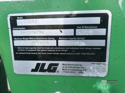 Used 2016 SKY TRAK 10042 Telehandlers California US | Lillo Machinery #1403827