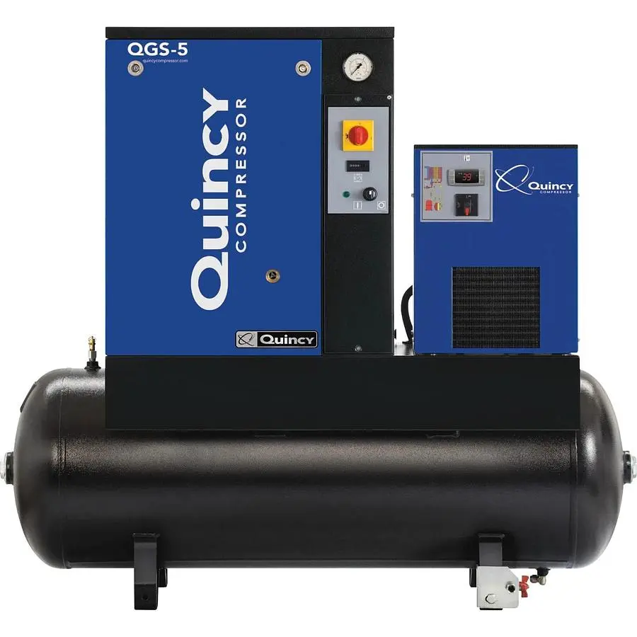 Used QUINCY QGS-5 Rotary Screw & Sliding Vane Air Compressors California US | Bay Line Tool #1314898